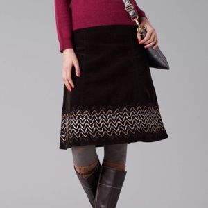 BODEN Flippy Cord brown corduroy skirt size 16R